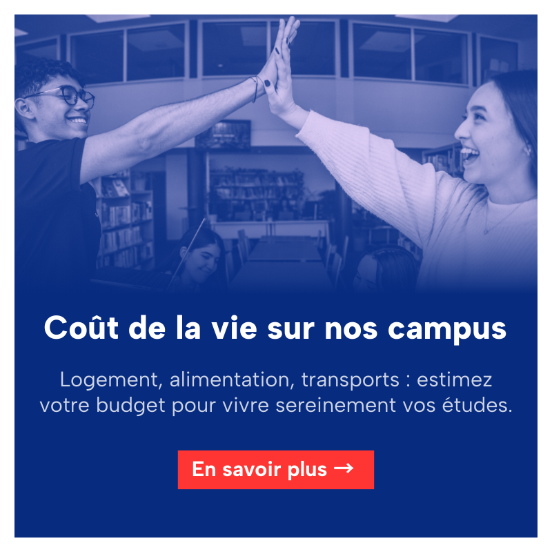 Coût de la vie sur nos campus