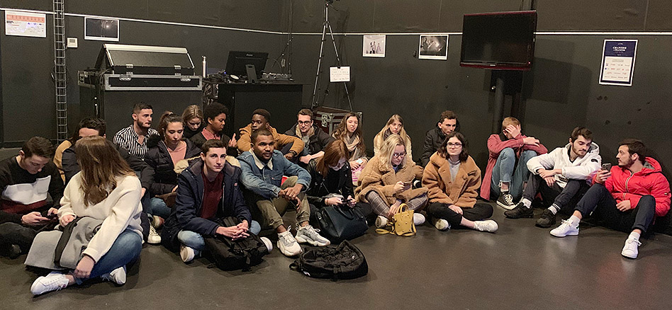 Répétition pour Monk devant les étudiants de Excelia Digital School
