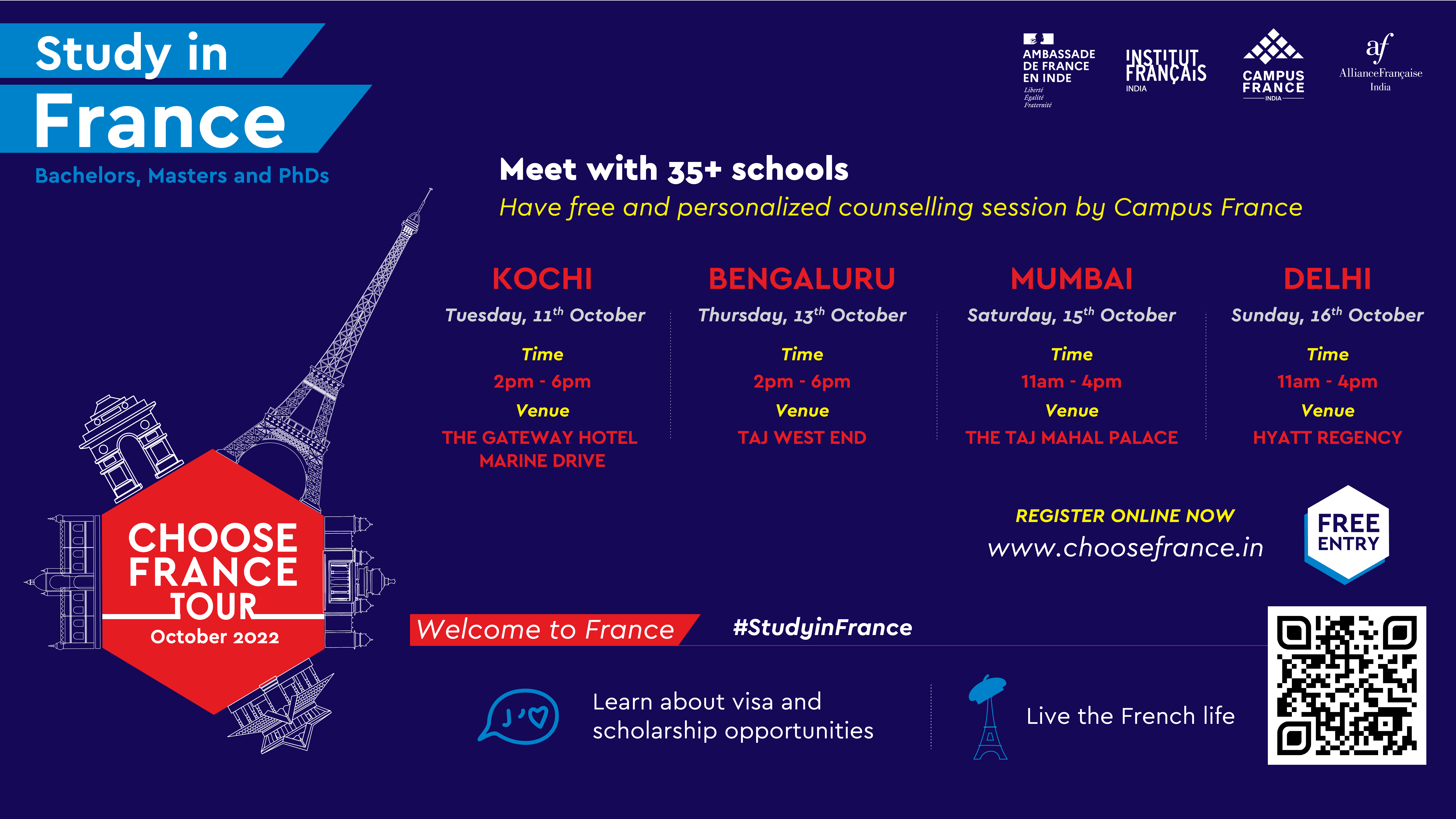 Choose France Tour October 2022 India