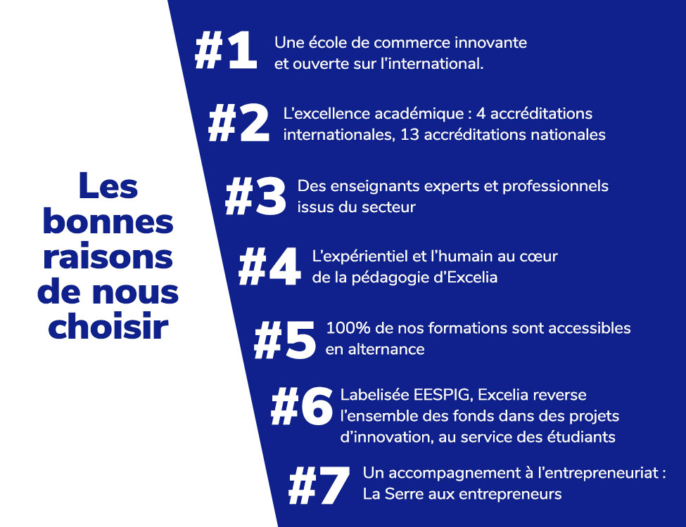les 7 bonnes raisons Excelia