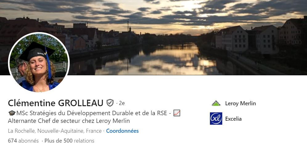 profil linkedin Clémentine Grolleau