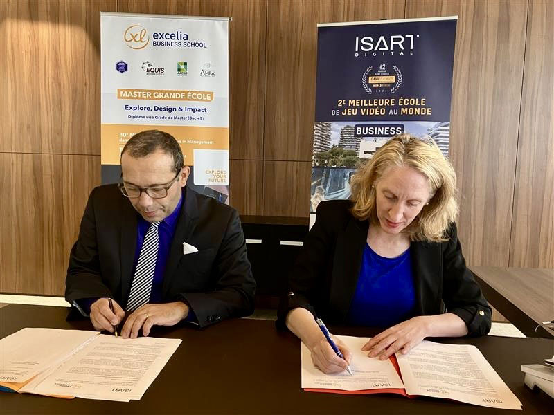 Signature partenariat excelia et isart