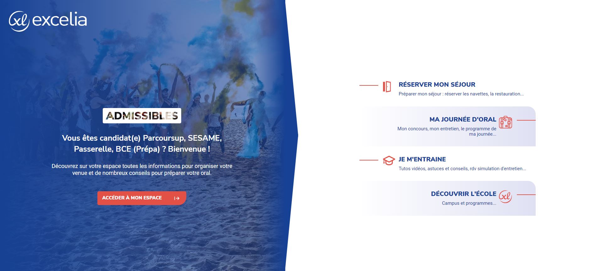 site admissibles excelia